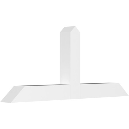 Ekena Millwork Portland Architectural Grade PVC Gable Bracket, 48"W x 20"H x 4"D x 4"F, 10/12 Pitch GBP048X20X0404POR00
